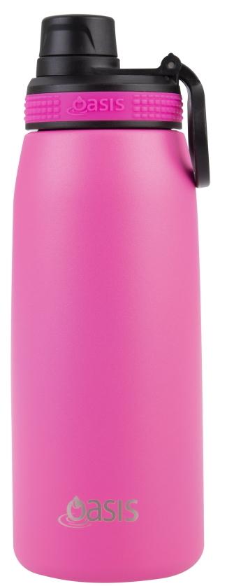 Oasis: Stainless Steel Insulated Sports Bottle Screw Cap - Neon Pink (780ml)