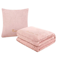 Load image into Gallery viewer, COMFEYA 2-in-1 Soft Plush Blanket Pillow - Pink