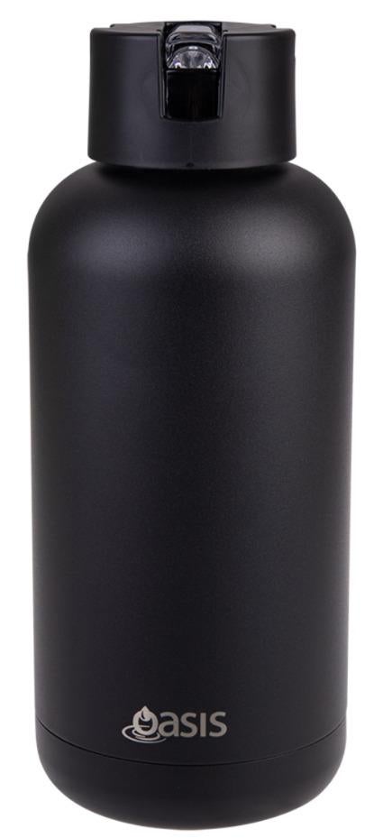 Oasis: Stainless Steel Ceramic MODA Triple Wall Insulated Drink Bottle - Black (1.5L)
