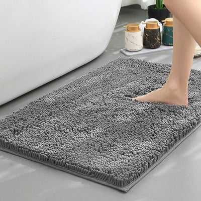 COMFEYA Non-Slip Thick Bath Mat - Grey