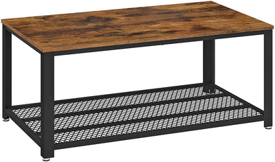 Vasagle Industrial Coffee Table - Rustic Brown