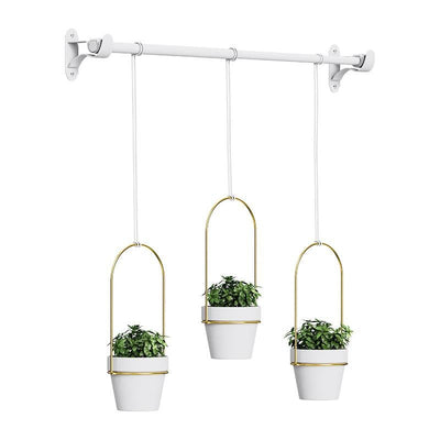 GREENYHAVEN Hanging Planter Set - White