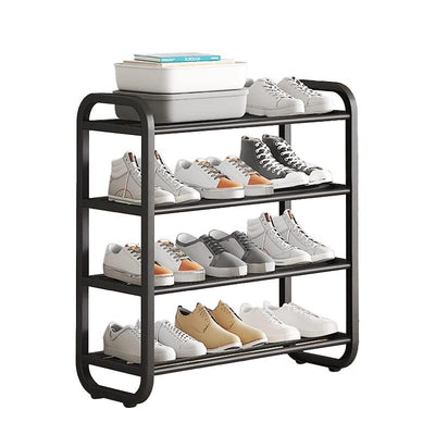 STORFEX 4-Tier Stackable Shoe Rack - Black