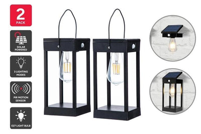 Solar Wall Sconce Light with Bulb (2 Pack) - Essential For You