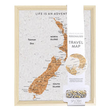 Load image into Gallery viewer, Splosh: New Zealand Desk Travel Map Pin Board
