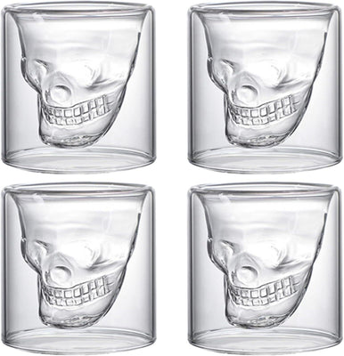 Fraser Country: Skull Shaped Double Wall Shot Glass (4x75ml)