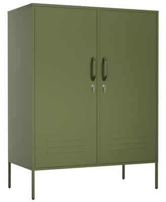 Fraser Country Milan Metal Side Cabinet - Olive Green