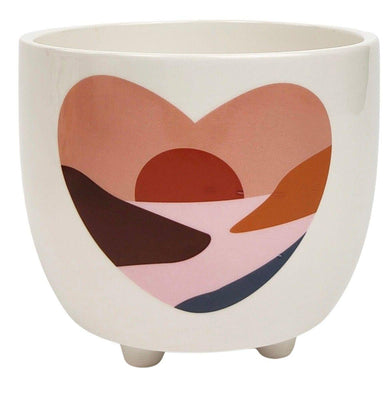 Urban Products: Landscape Hearts Planter - Pink & White