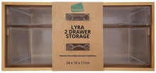 Load image into Gallery viewer, Seymours: Lyra Bamboo Clear 2 Drawer Storage