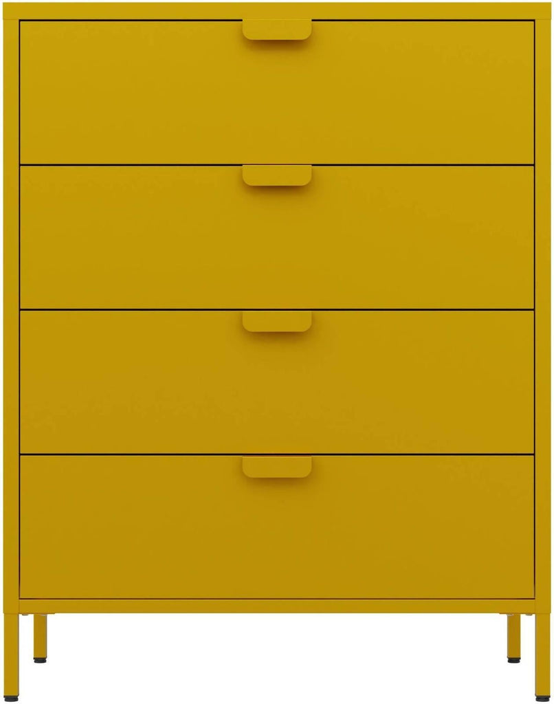 Fraser Country: Milan Metal Storage 4 Drawers - Yellow