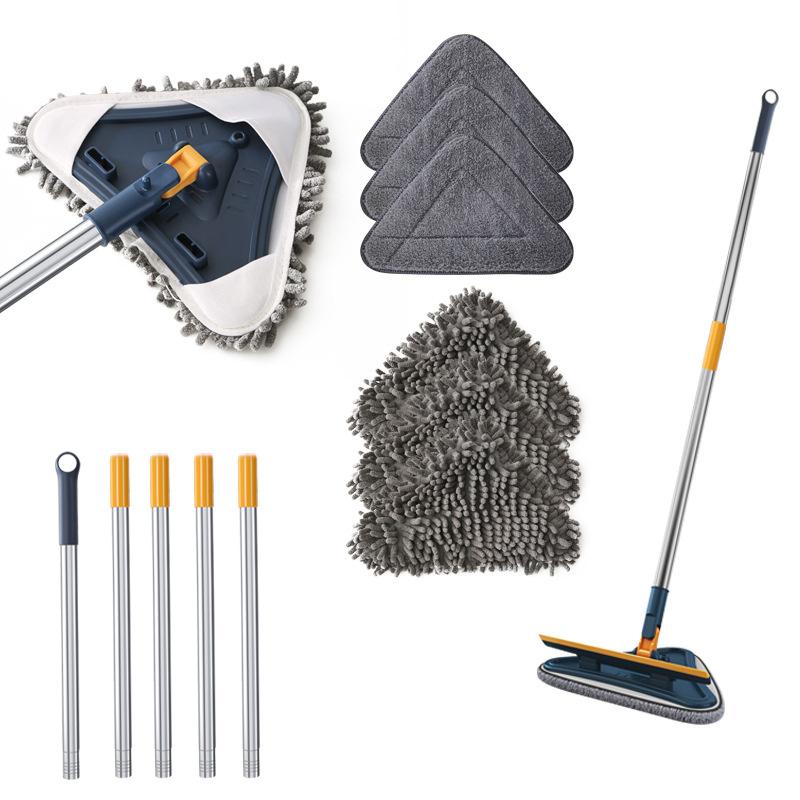 CLEANFOK Wall Cleaner Mop with Long Handle with 6 Pads