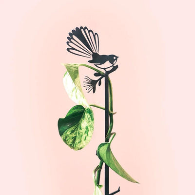 MetalBird Piwakawaka Plant Stake - 70cm