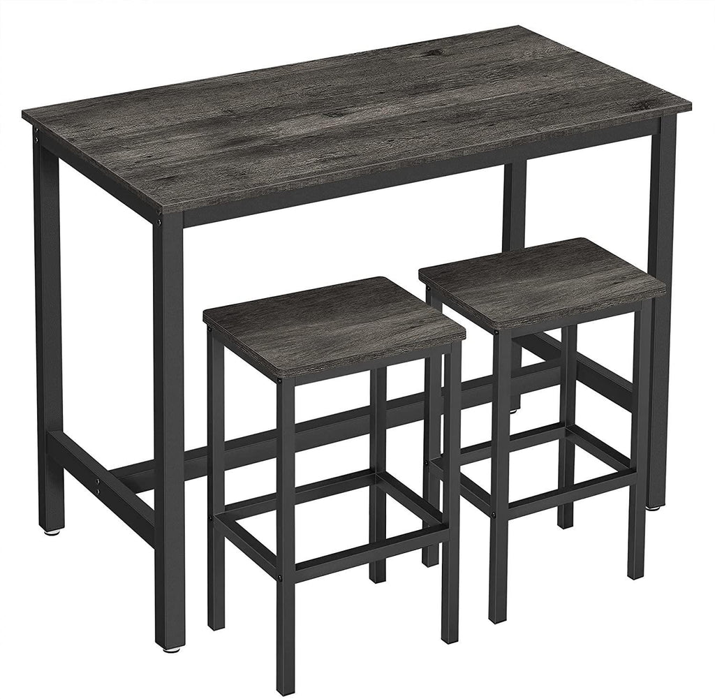 Vasagle Dining Bar Table Set - Dark Grey
