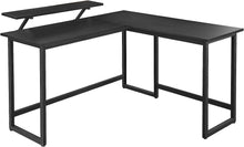 Load image into Gallery viewer, Vasagle L-Shaped Computer Desk with Monitor Stand - Black