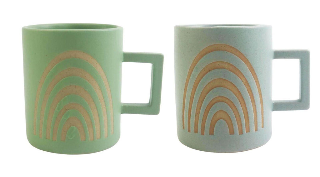 Urban Products: Shae Rainbow Mug - Green Blue (Set of 2)