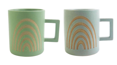 Urban Products: Shae Rainbow Mug - Green Blue (Set of 2)
