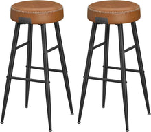 Load image into Gallery viewer, VASAGLE Ekho Collection Bar Stools Set of 2 - Caramel Brown