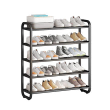 Load image into Gallery viewer, STORFEX 5-Tier Stackable Shoe Rack - Black