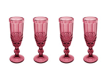 Load image into Gallery viewer, Casa Domani: Gabriella Champagne Flutes - Pink (Set of 4)