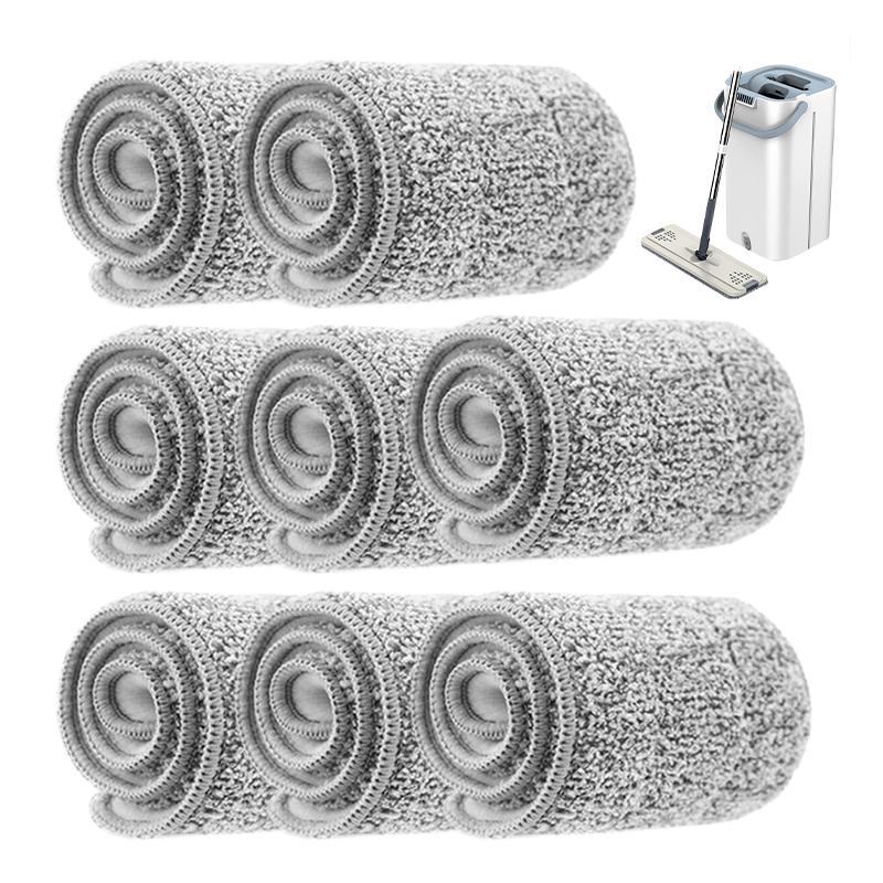8-Pack Flat Mop Replacement Microfiber Cloths