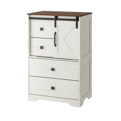 Fraser Country - Farmhouse Tall 4 Drawer Dresser