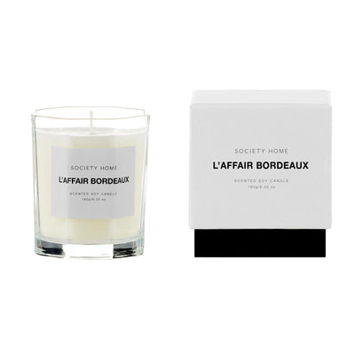 Society Home: L'Affair Bordeaux Scented Soy Candle 180g (8cm)