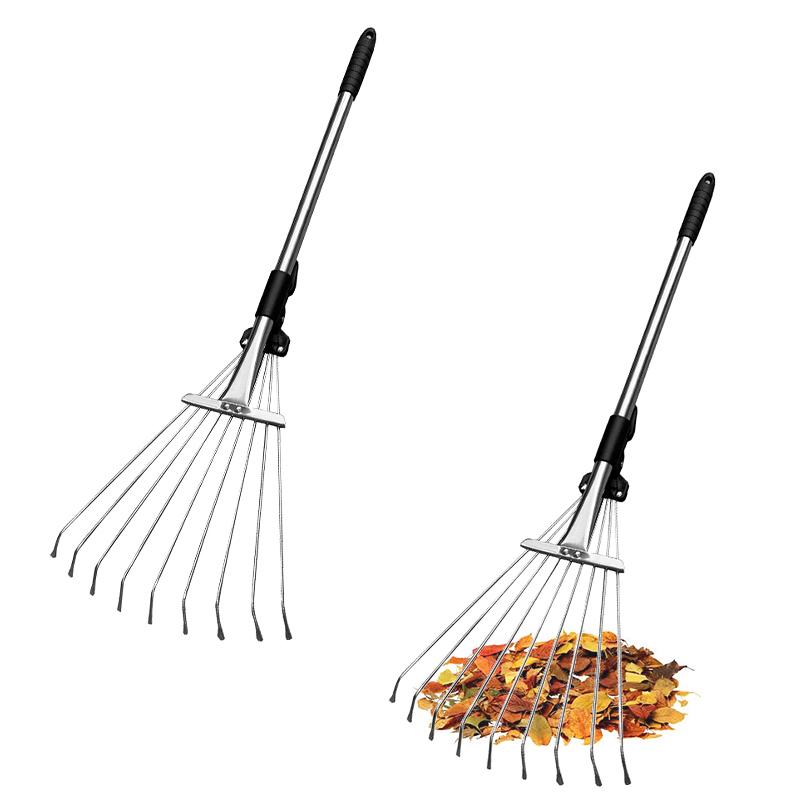 GREENHAVEN 2pcs Long Handle Outdoor Rake