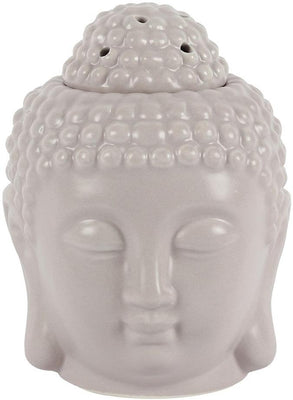 Small Grey Buddha Head Oil Burner