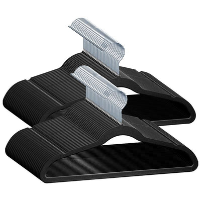 STORFEX 50-Pack Velvet Hangers - Black