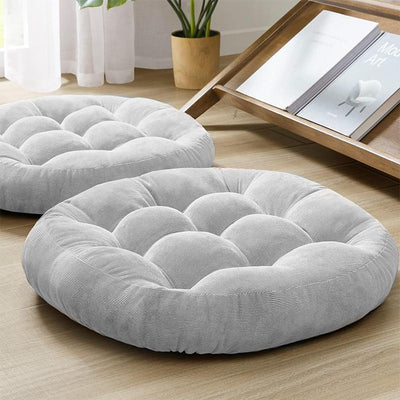 COMFEYA Meditation Floor Pillows Set of 2 - Grey
