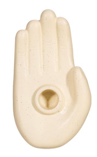 Sass &Belle: Hand Candle Holder White - Sass & Belle