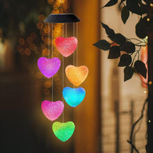 Load image into Gallery viewer, LUMIRO Outdoor Solar Heart Shaped Decorative Wind Chime - White