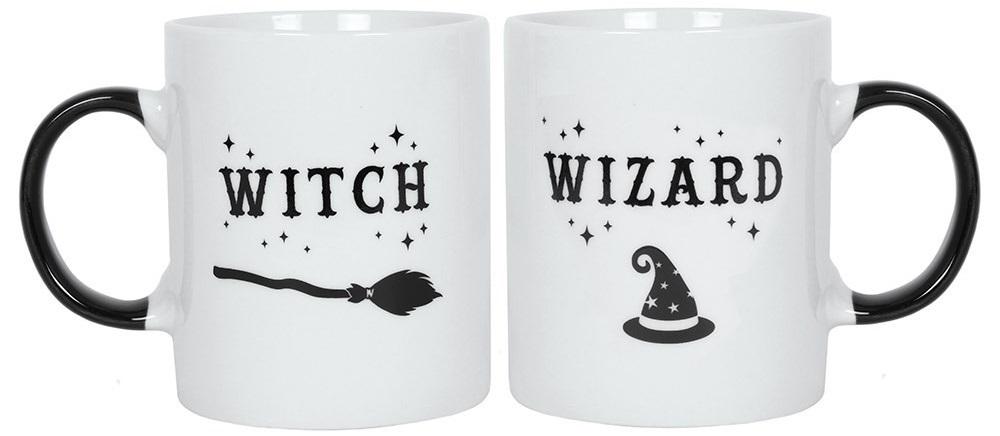 Witch and Wizard Novelty Mug Set