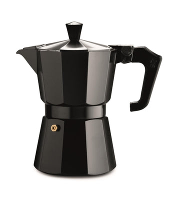 Pezzetti: Italexpress Aluminium Coffee Maker - Black (1 Cup)