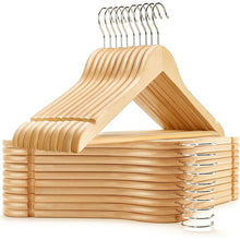 Load image into Gallery viewer, STORFEX 30 Pack Wooden Coat Hangers - Natural