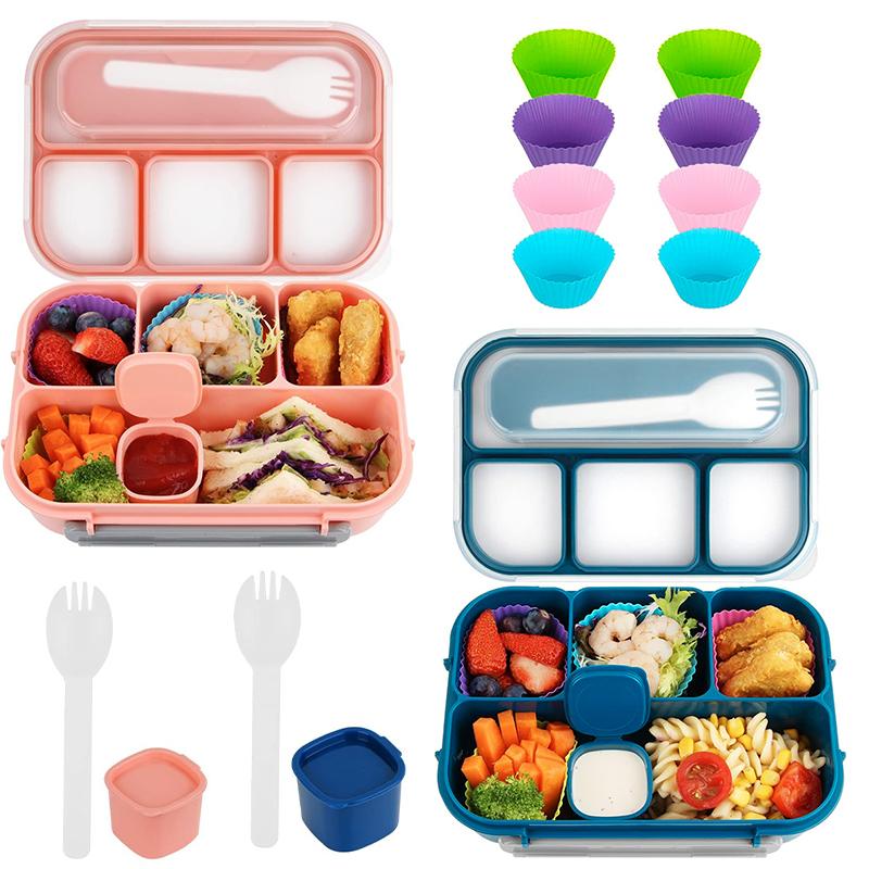 2 Pack 4-Compartment Bento Box