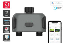 Load image into Gallery viewer, Kogan SmarterHome(TM) Wireless Garden Irrigation Water Timer with Dual Outlets