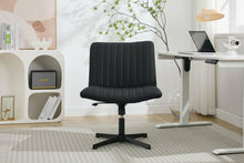 Load image into Gallery viewer, Gorilla Office- Ribbed Faux Linen Office Chair Black