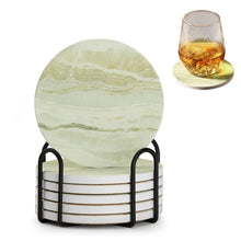 Load image into Gallery viewer, COOKOZZY Absorbent Drink Coasters with Holder - Set of 6