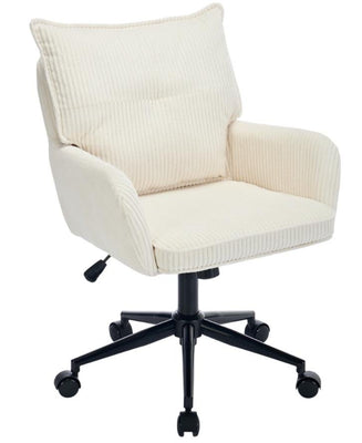 Gorilla Office - Ribbed Corduroy Office Chair - Ivory