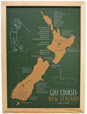 Moana Road: A3 Pin Cork Map - Golf Courses