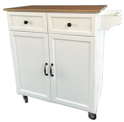 Fraser Country Wooden Kitchen Trolley with 2 Drawer & 2 Door