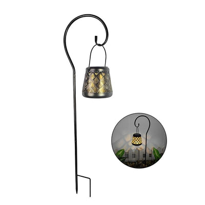 LUMIRO Iron Kettle Hollow Projection LED Solar Lanterns
