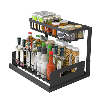 STORFEX 2 Tier Sink Organizer - Black