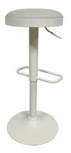 Load image into Gallery viewer, Fraser Country Set of 2 Adjustable Swivel Fabric Round Bar Stool - White/Cream
