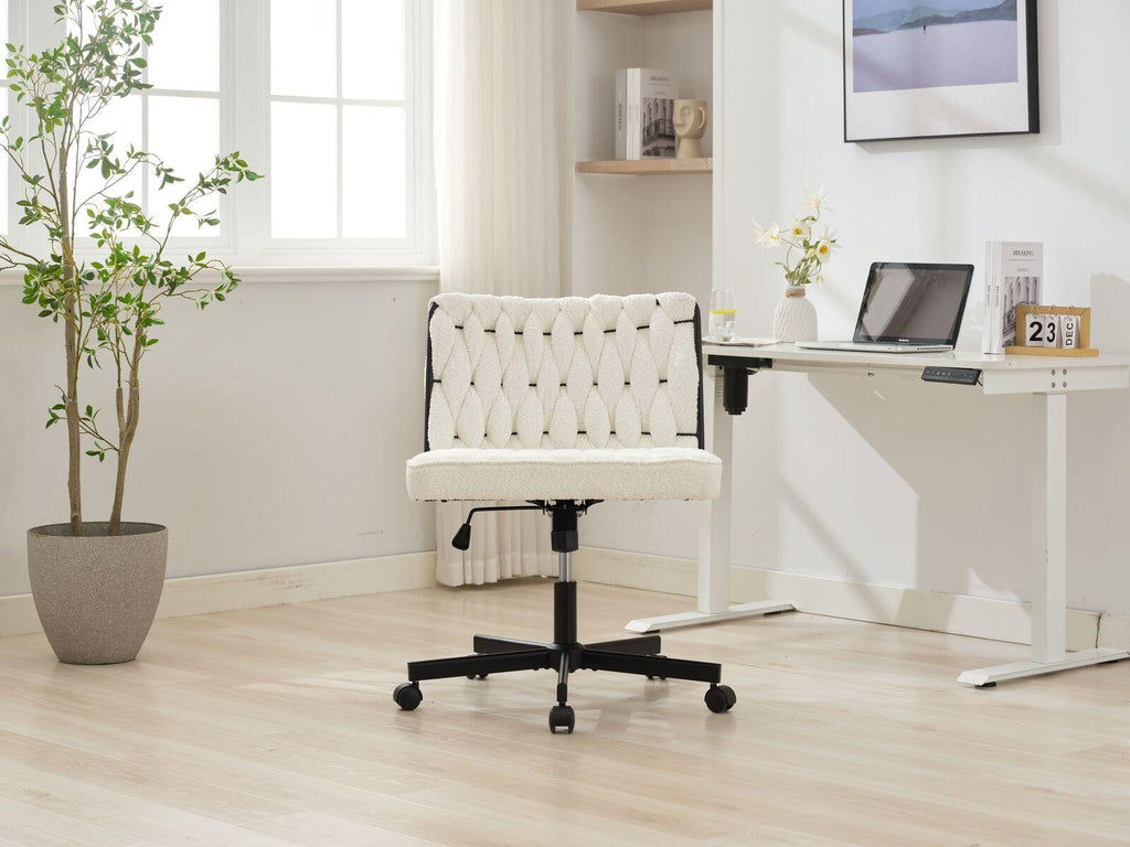 Gorilla Office: Boucle Knot Back Chair White