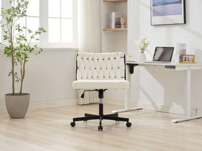 Gorilla Office: Boucle Knot Back Chair White