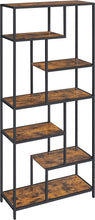 Load image into Gallery viewer, VASAGLE 6-Tier Bookshelf - Rustic Brown