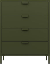 Load image into Gallery viewer, Fraser Country: Milan Metal Storage 4 Drawers - Olive Green