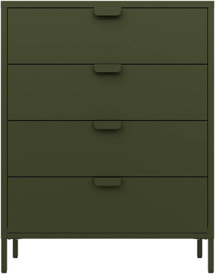 Fraser Country: Milan Metal Storage 4 Drawers - Olive Green